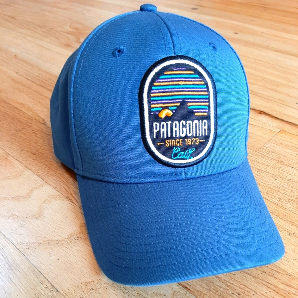 Patagonia Cali 1973 Trucker Snap Hat Baseball Aqua